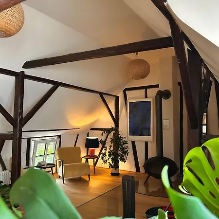 Gemuetliches Dachzimmer Mit Kamin * アンダーナッハ