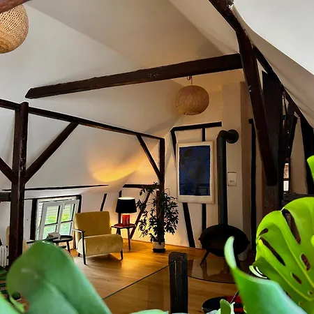 Gemuetliches Dachzimmer Mit Kamin * アンダーナッハ